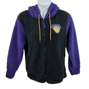 NFL Team Apparel NWT Baltimore Ravens M/L Sherpa Fleece Shacket Black Full Zip